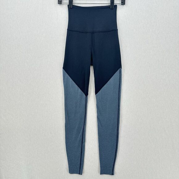 Beyond Yoga Legging Womens Small Blue High Waist Colorblock Training Workout - Picture 2 of 14